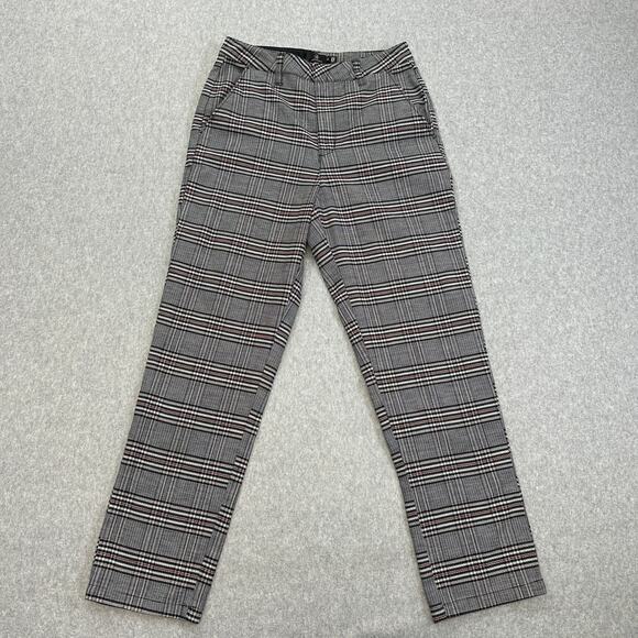 Volcom Pants WMNS SZ 26 Multicolor Skinny High Rise Plaid Academia Preppy Skater - Picture 1 of 13